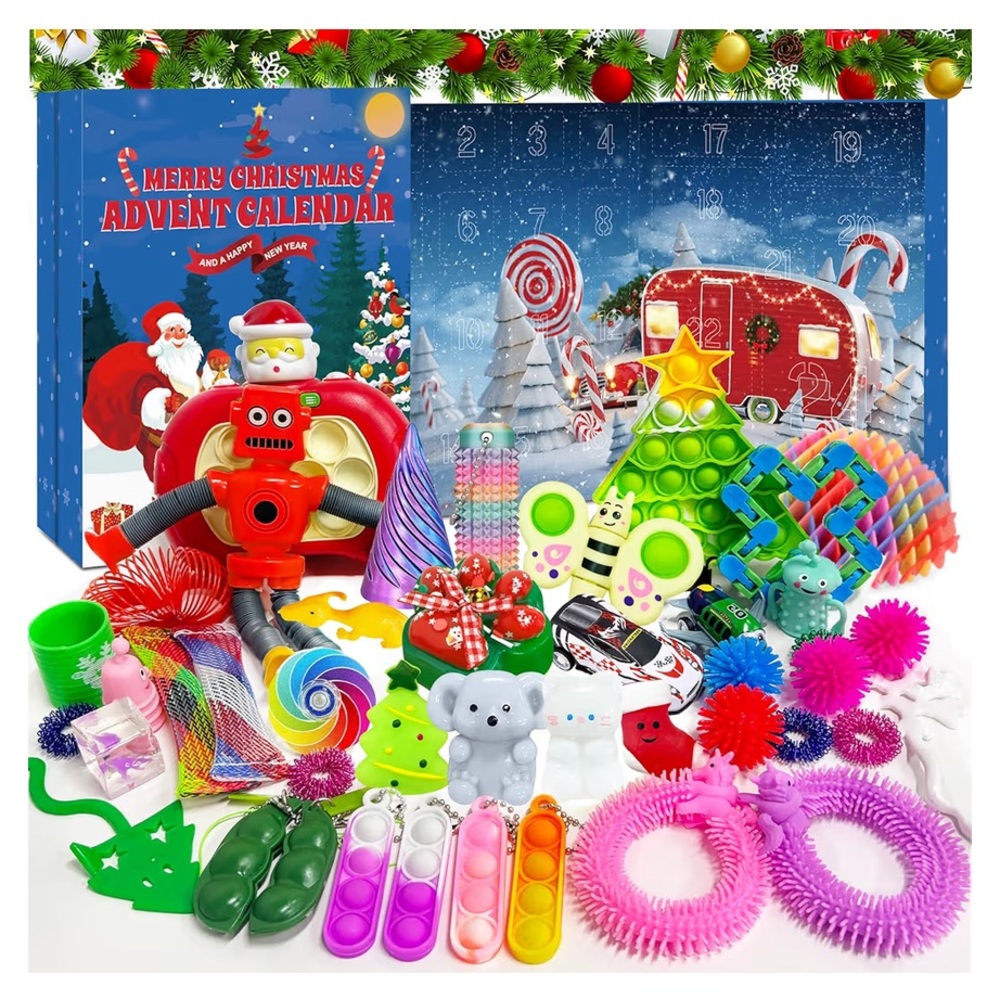 Christmas Advent Calendar with Assorted Toys